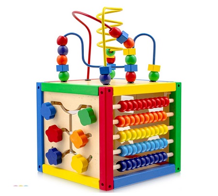 Activity Cube Wooden Bead Maze